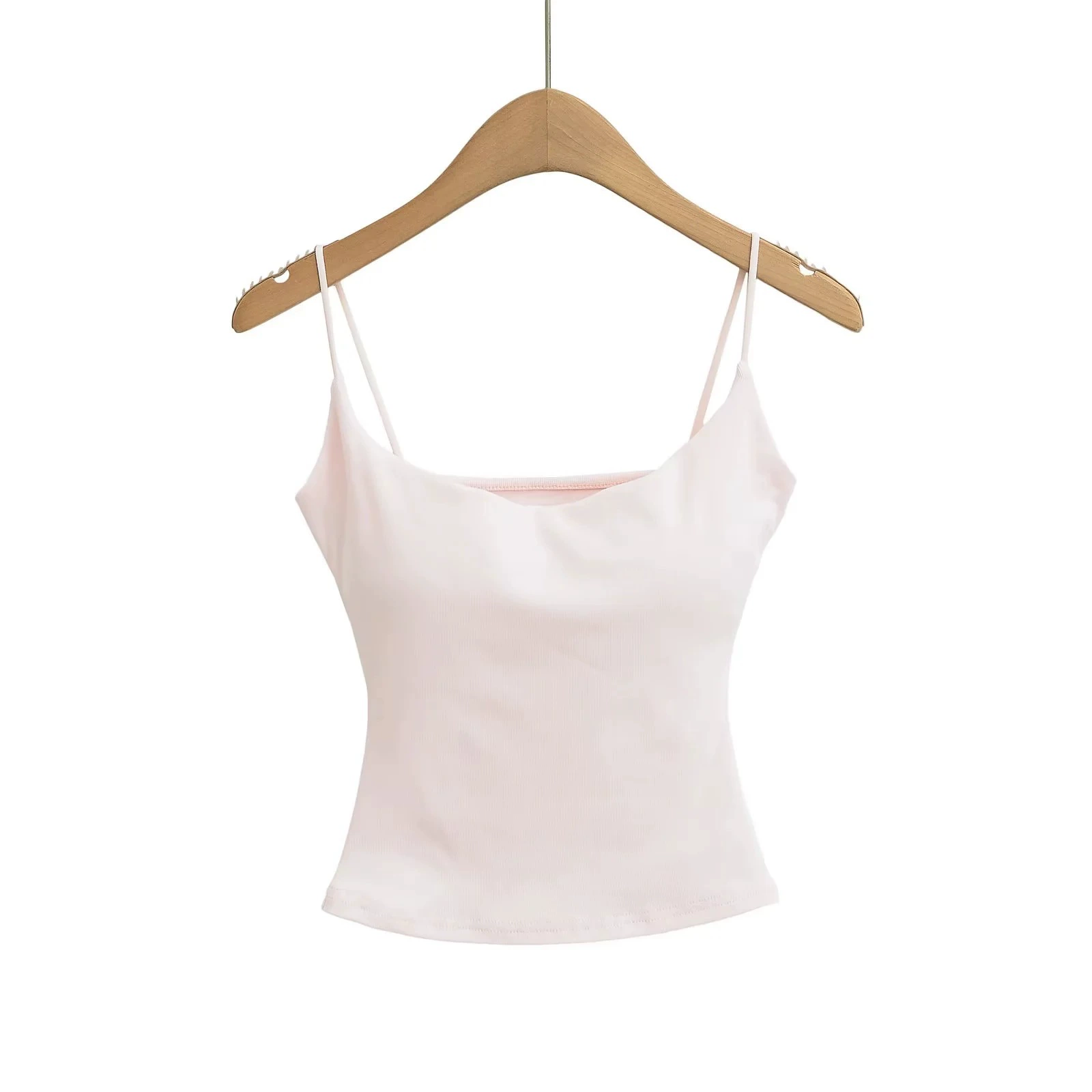 Летний универсальный топ с чашечками, лямки, slim fit, эффект подъема