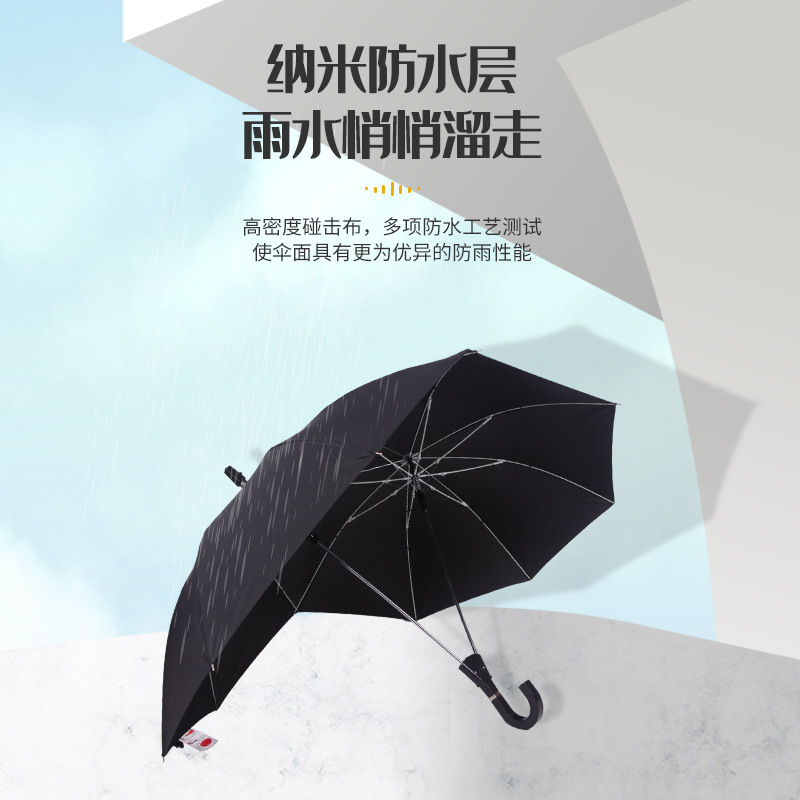 Paraguas automático doble, diseño patentado, apertura rápida, venta al por mayor transfronteriza
