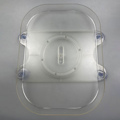 Turntableオーガナイザークリア冷蔵库回転パレット360度ベース長方形キッチン収納ボックス