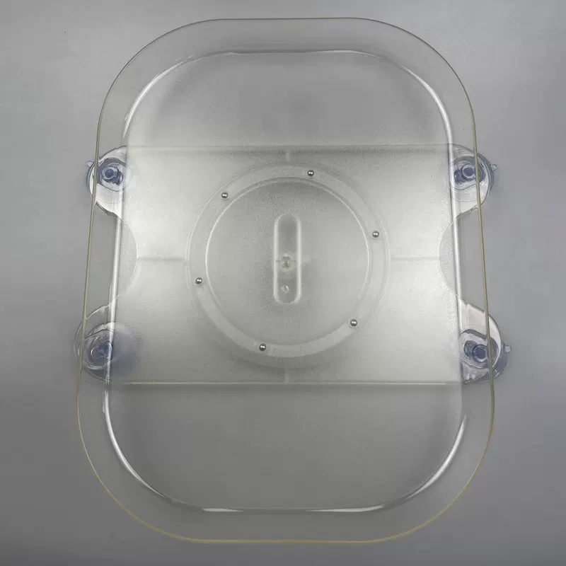 Прозрачный вращающийся органайзер для холодильника TURNTable, 360-градусная вращающаяся база прямоугольная кухонная коробка для хранения