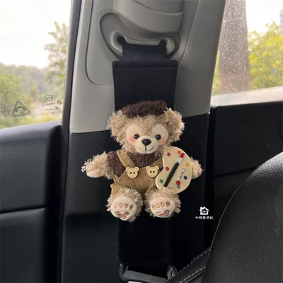 Melaad Autumn Rose Painter Seat belt shoulder pad - sweet-fei-dark-coffee-hat-coffee-pants-painter-black-lamb-shoulder-pads-1-no-specifications