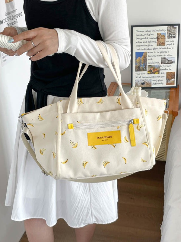 Bolso de lona de gran capacidad para mujeres 2026 nuevo tipo de mochila de hombro simple y casual para la clase de la bolsa de viaje