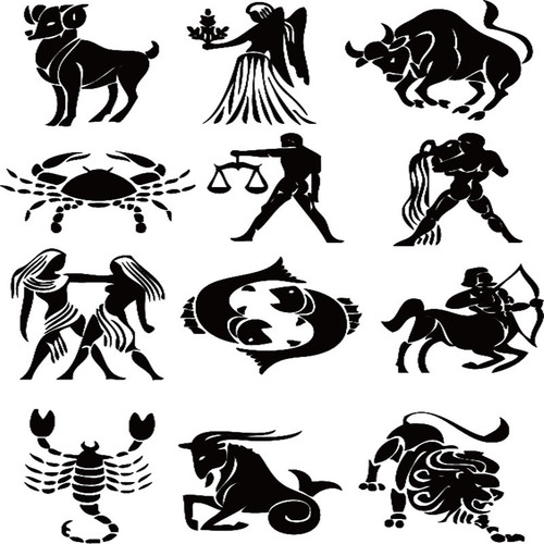 Amazon WISH Cross-border Hot Selling Zodiac Twelve Constellation Bracelet Matte Bead Elastic Cord Vintage Bead Wholesalers