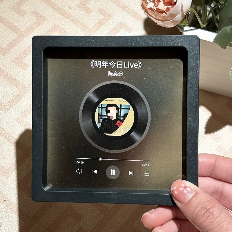 歌う音楽冷蔵庫マグネットフォトフレームビニールレコード、カップル、友人、親友用|undefined