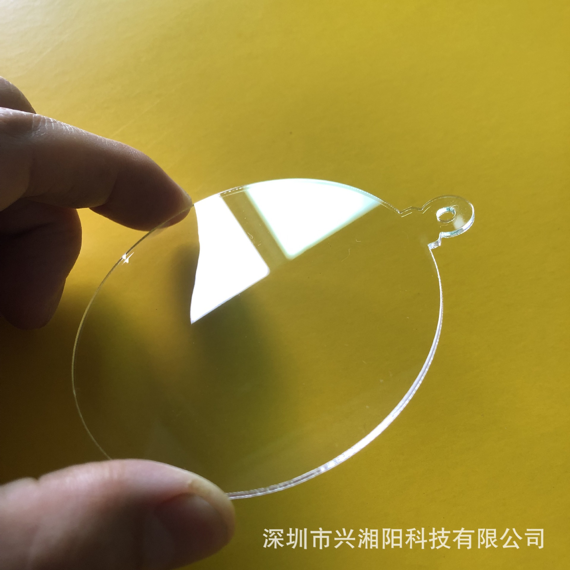 双面复膜高透明亚克力白片 圆形方形多种形状 皮革流苏吊坠装饰