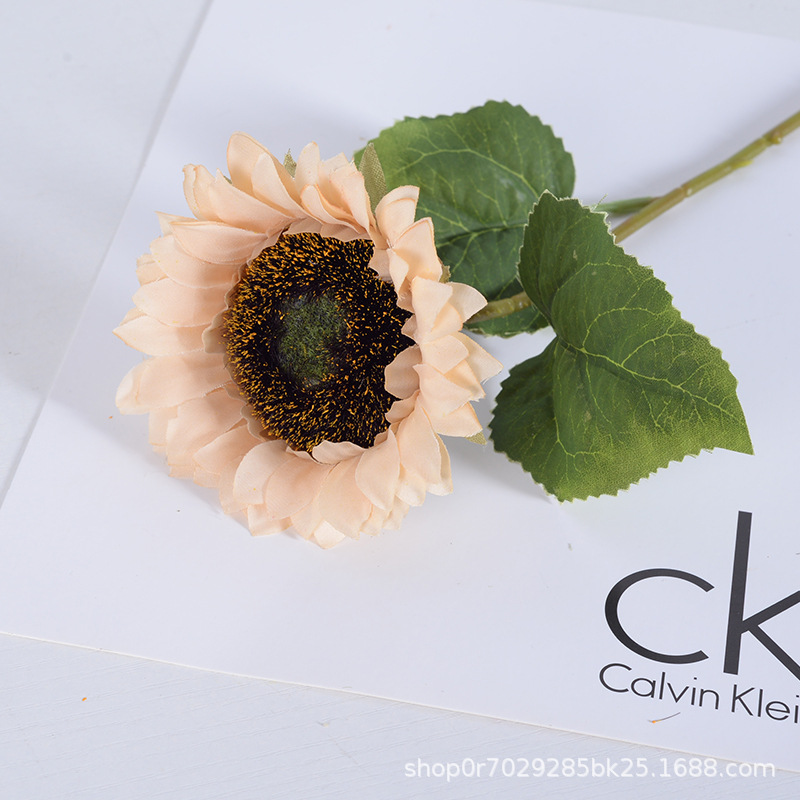 Flores de sol de estilo europeo de una sola flor de sol para el hogar decoración de la sala de estar sardenas flores falsas flores de sol flores artificiales