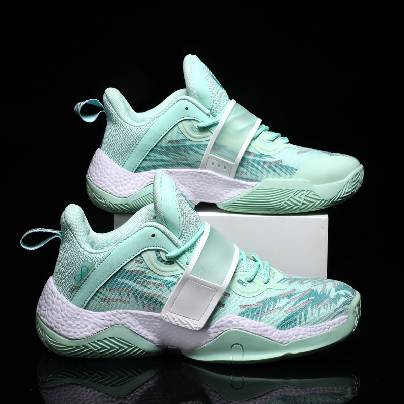 Summer breathable basketball shoes with velcro