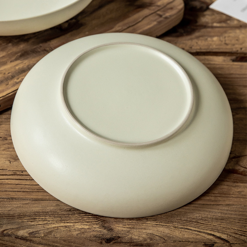 Personalidad simple color sólido profundo platos de cerámica características domésticas de alto valor de color nicho nórdico exportación transfronteriza platos de ensalada