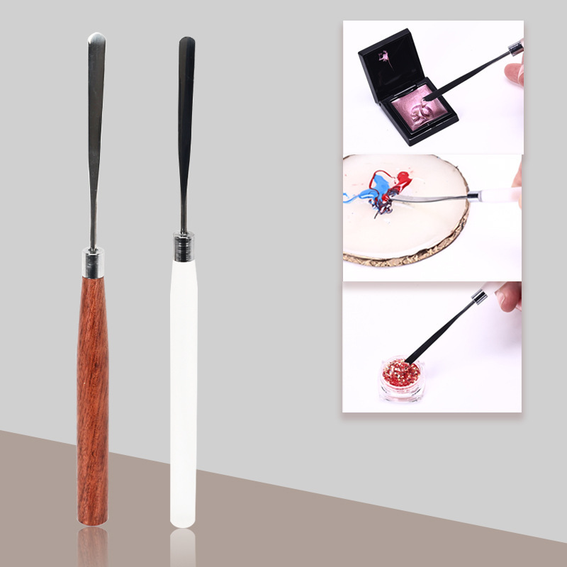 Nail Art Wooden Glue Mixing Stick, Nail Polish Gel Color Mixing Stick, Stirring Stick, Glue Mixing Tool, Stainless Steel Glue Mixing Stick, Cross-Border Export