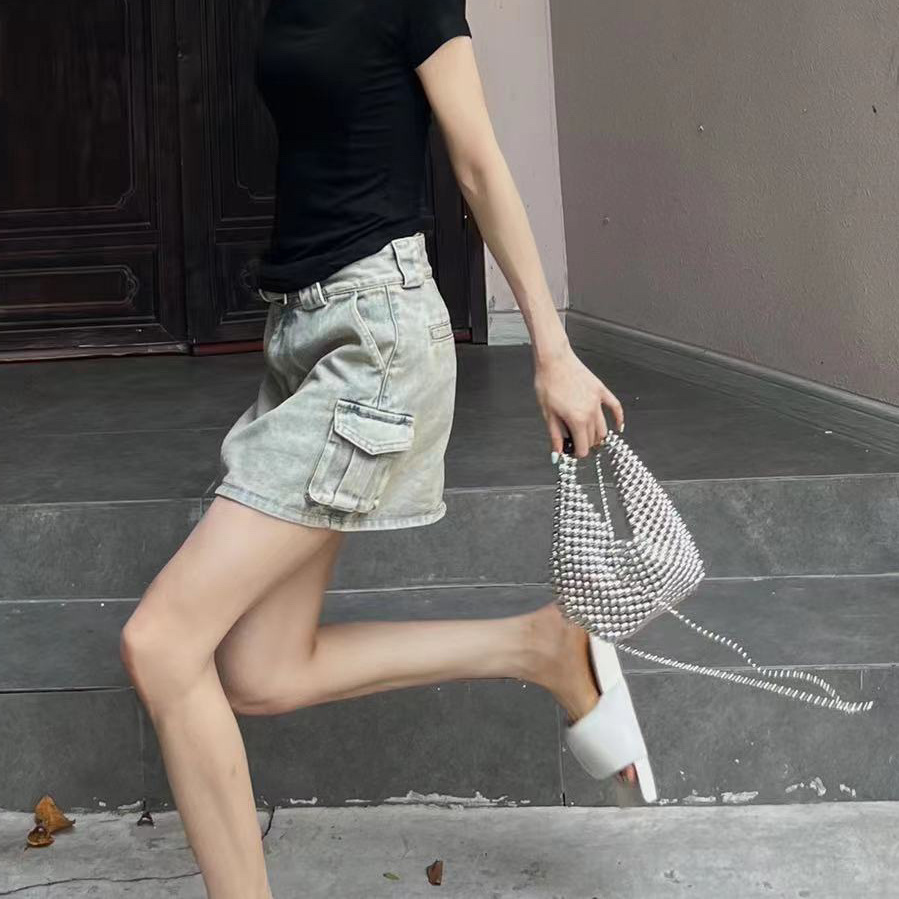 Square Shape Women's Small PVC Solid Color Basic Classic Style Square Open Square Bag