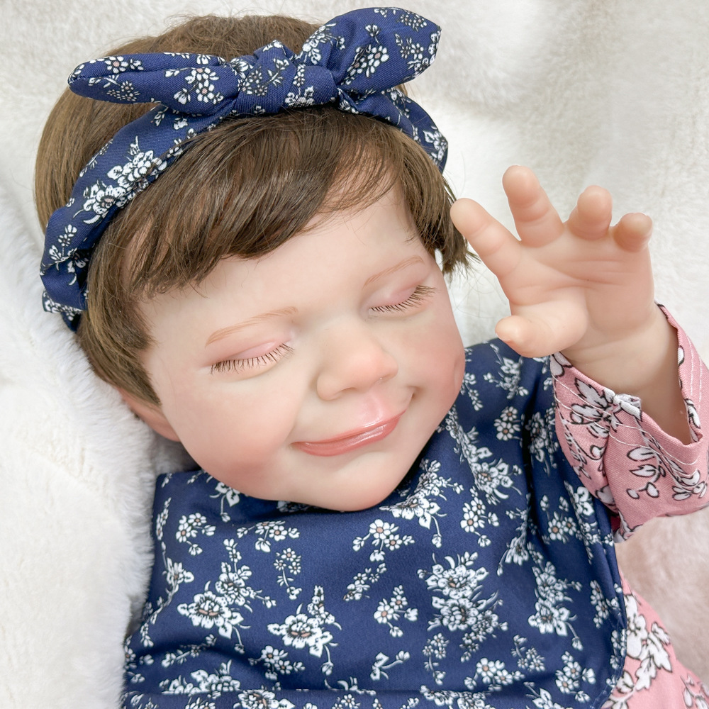 Muñeca renacida juguete de niña venta caliente 18 pulgadas imitación hecha a mano muñeca de bebé muñeca transfronteriza