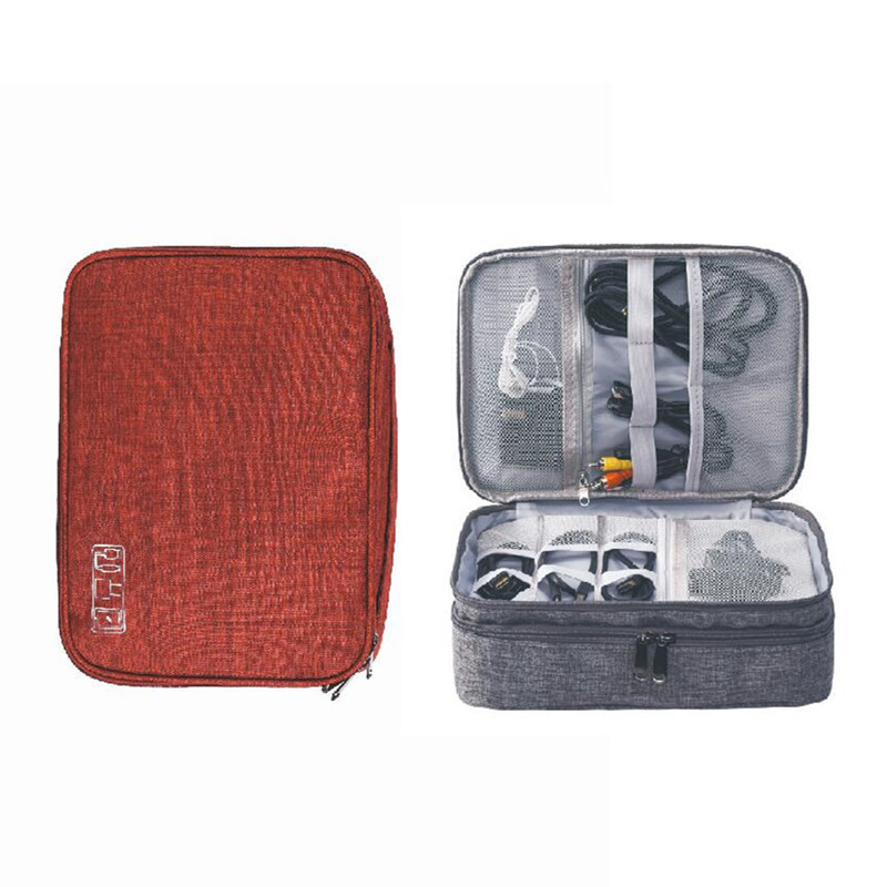 Nueva bolsa de almacenamiento digital de tres capas transfronteriza bolsa de cable de datos multifunción bolsa de almacenamiento de auriculares de energía móvil fabricante