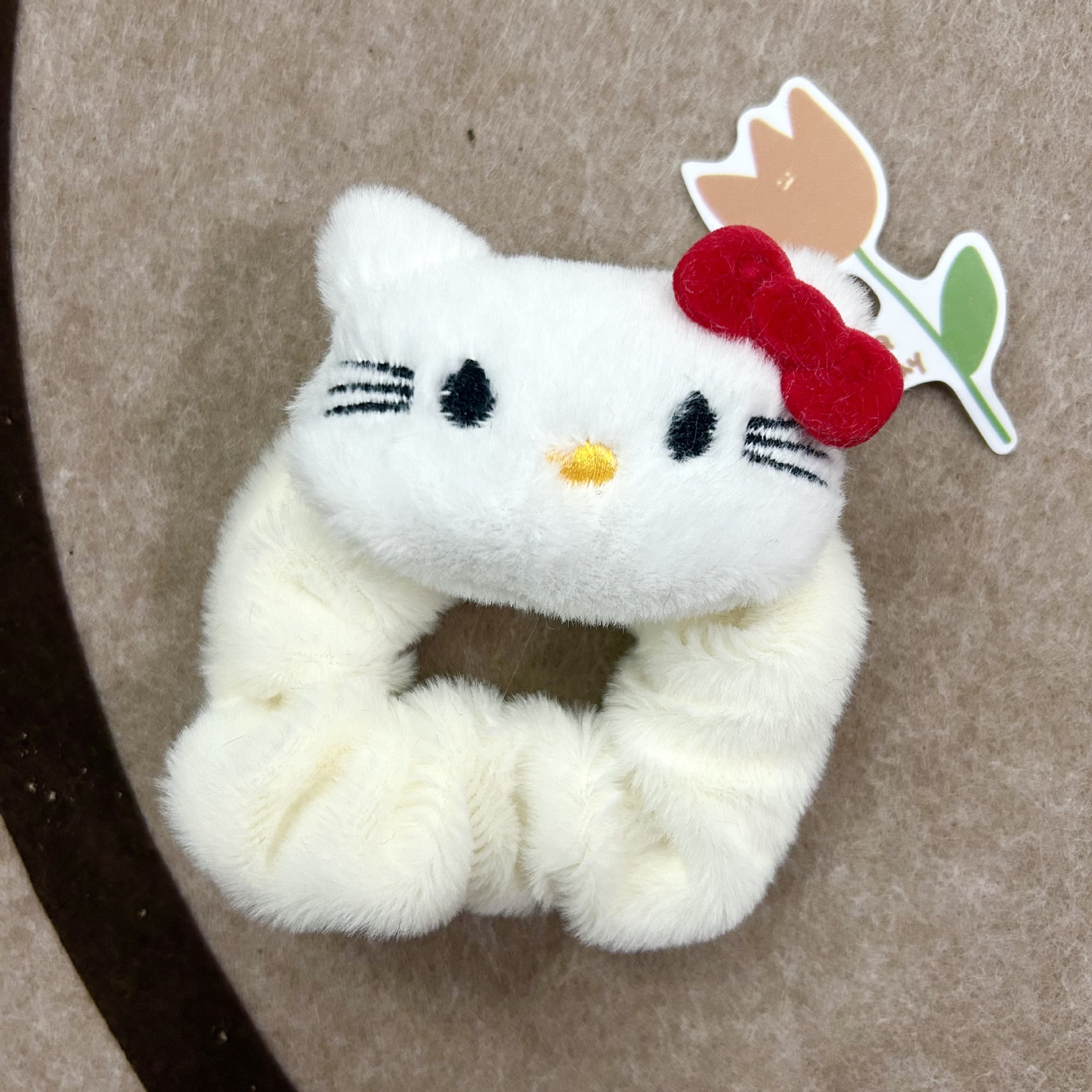 Dulce lindo peluche kt felino círculo de intestino grueso estudiante dulce felina elás negro rosa chica joyería de cabello cabello cabello