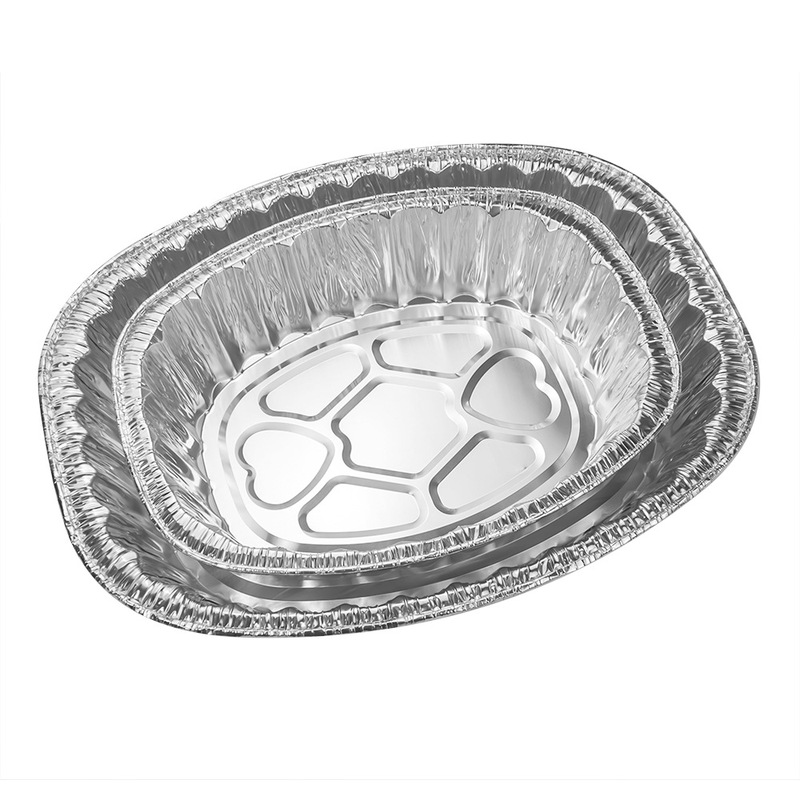 Food Grade Aluminum Foil Large Capacity Heavy Duty Oval Disposable Baking Tin Foil Tray Barbecue Deepened Aluminum Foil Baking Pan Food Grade Aluminum Foil Large Capacity Heavy Duty Oval Disposable Baking Tin Foil Tray Barbecue Deepened Aluminum Foil Baking Pan