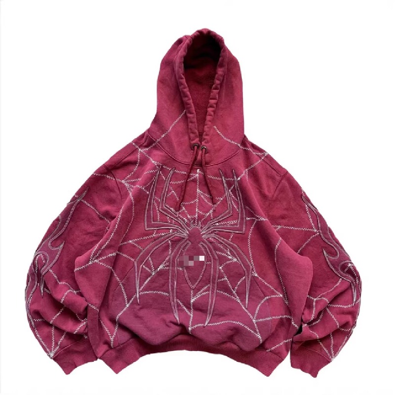 Cross-Border Y2K American Retro Spider-Man Digital Print Sweatshirt Spring and Autumn Hooded Jacket Long-Sleeved Sweatshirt