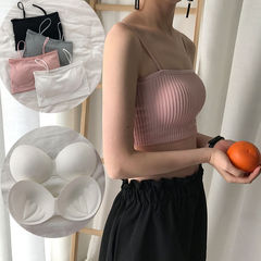Underwear female students Korean style junior high school student strap sexy tube top outer wear girl vest wrapped chest bra