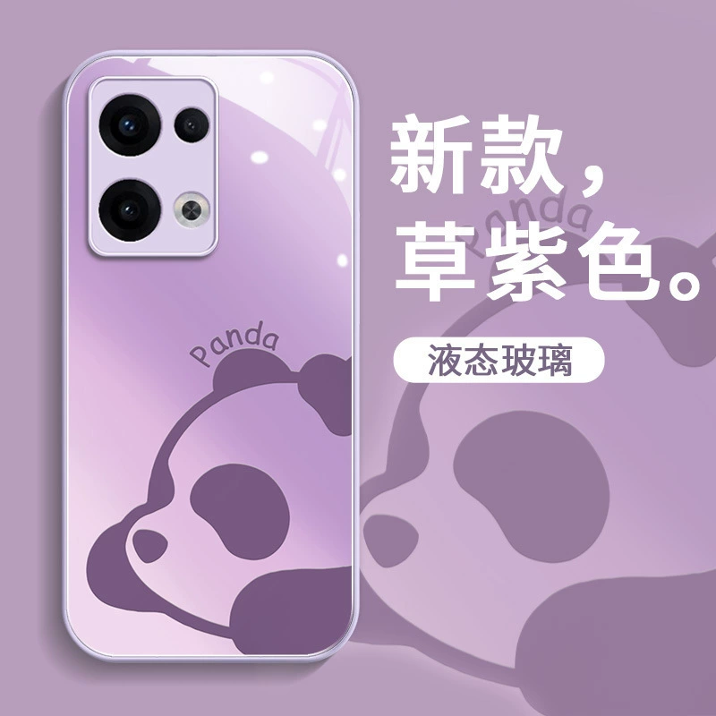 Чехол Panda opporeno12 для мобильного телефона reno13 стекло против падения подходит для 9-кожи премиум reno10 защитный чехол
