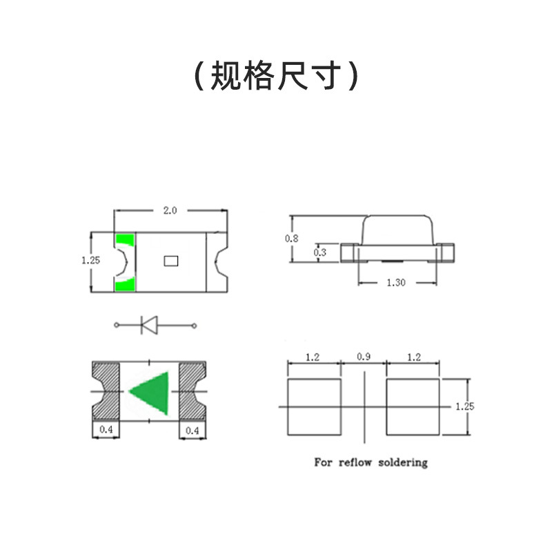 0805˫ɫ ̺̺ƺ˫ɫ 0805led