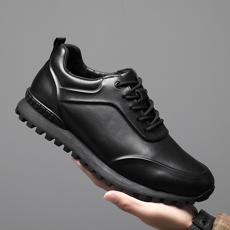 Cross-Border Men's Embossed Casual Sports Leather Shoes 2026 Spring New Anti-Slip Lace-Up Comfortable Men's Shoes Dropshipping Cross-Border Men's Embossed Casual Sports Leather Shoes 2026 Spring New Anti-Slip Lace-Up Comfortable Men's Shoes Dropshipping