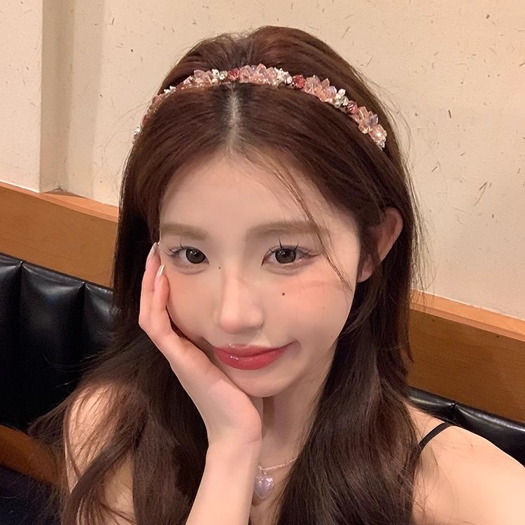 Crystal zircon bandas de cabello para mujeres 2024 nuevo diamante de cumpleaños bandas de cabello lavado de cara brocas de cabello tocado