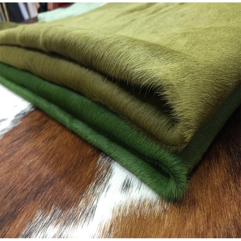 绿色马毛皮优质仿草皮色真马皮皮厂价直销建筑模型用多种颜色现货