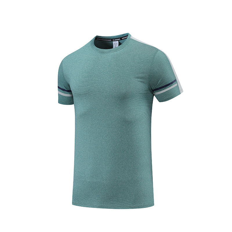 2022 hombres de verano casual deportes cuello redondo camiseta suelta más tamaño transfronterizo fitness corriendo ropa de secado rápido grabado LOG
