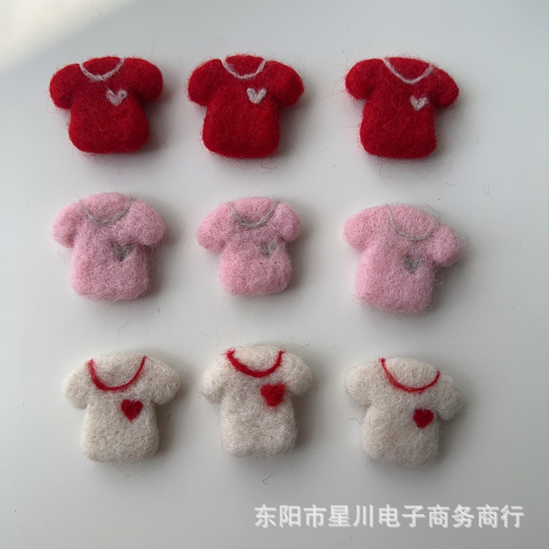 Autumn and Winter Warm Handmade Wool Felt Small Clothes with Cute Shapes, Kidsren's Accessories, Kidsren's Clothing, Shoes, Flower Hair Accessories, Brooches