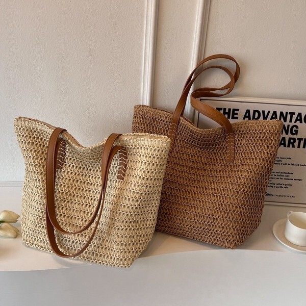 New Style Straw Woven Bag for Women, Versatile Travel Bag, Large Capacity Bag, Summer Bag, Outdoor Woven Bag for Women, Wholesale Cross-Border New Style Straw Woven Bag for Women, Versatile Travel Bag, Large Capacity Bag, Summer Bag, Outdoor Woven Bag for Women, Wholesale Cross-Border