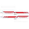 D-1681 is suitable for Ford Ranger's car sticker striped decoration for pickup off-road vehicle tail stickers