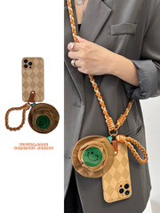 漁夫帽耳機包掛件適用華為mate40p手機殼P50斜挎P60背帶mate60pro