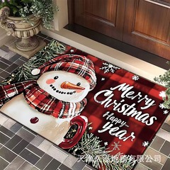 国境を越えた売れ筋のクリスマスカーペット、吸水性、滑り止め、汚れ防止、玄関ドアマット、クリスマスフロアマット卸売