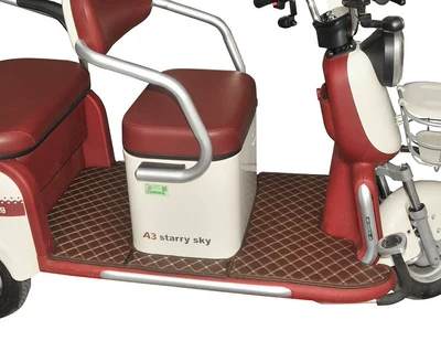 Yadea, Jinpeng, Xiaoniao, Jinpeng, Electric vehicle foot mat - brown-foot-pads-front-and-back