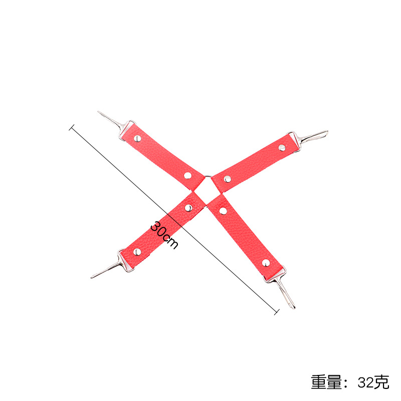 Bondage Kit with Handcuffs, Whip, Gag, Blindfold and Storage Pouch, PU, Pink — detail image 10