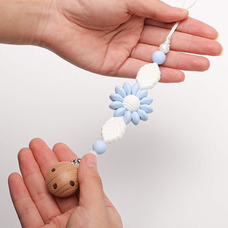 Productos para bebés Hemu Circle Creative Baby Silicona Bead Mordedura Molde Cadena de chupete Cadena anti-caída Nuevo