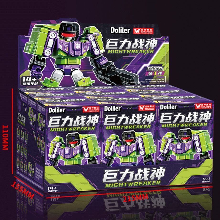 Giant Warrior God Blind Box Building Block Figures Transforming Robot Children's Educational Toy for Boys Gift