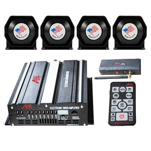 1200W car-mounted wireless alarm amplifier, siren, and loudspeaker with high-frequency horn A10E-2 + octagonal speaker