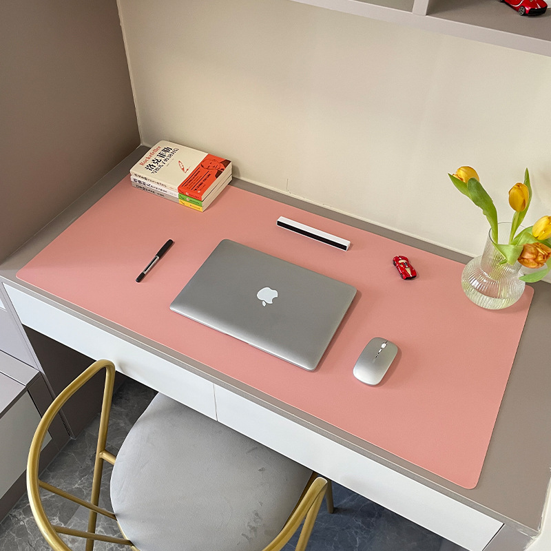 Mouse Pad de Cuero Grande Impermeable — Alfombrilla de Escritorio para Oficina, Personalizable