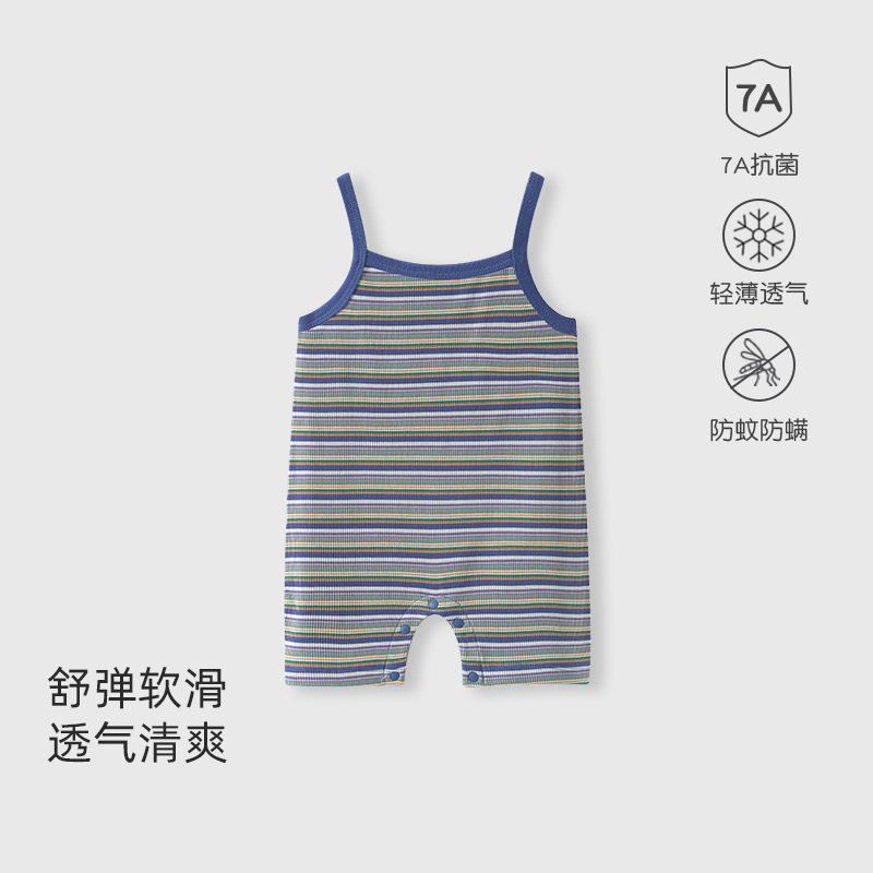 ベビー服ベビー夏のお出かけサスペンダーワンピースモーダル薄手男女新生児夏ベスト