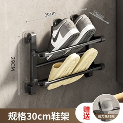 墙上鞋架壁挂式免打孔门后鞋架宿舍卫生间拖鞋凉鞋收纳免钉架简易
