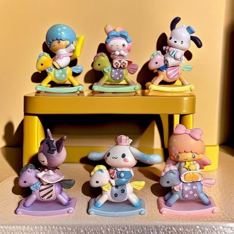 サンリオ木馬シリーズ クロミ メロディ パチャ犬 フィギュア かわいい車載フィギュア 置物|undefined
