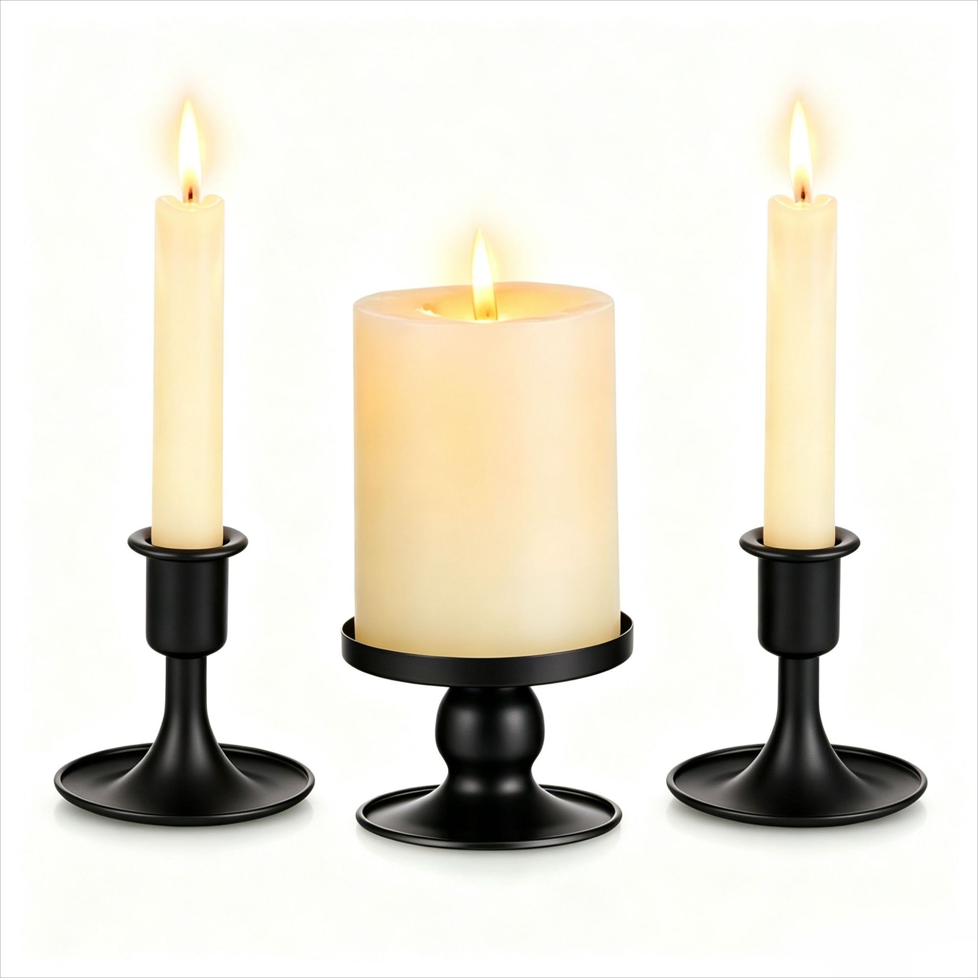 Ornamento transfronterizo nordico vela taza bandeja pequeña vela de hierro forjado negro adornos vela sala de estar modelo