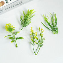 仿真植物 10厘米三叉海马草 草坪地板草 成品花把束水草把束配件