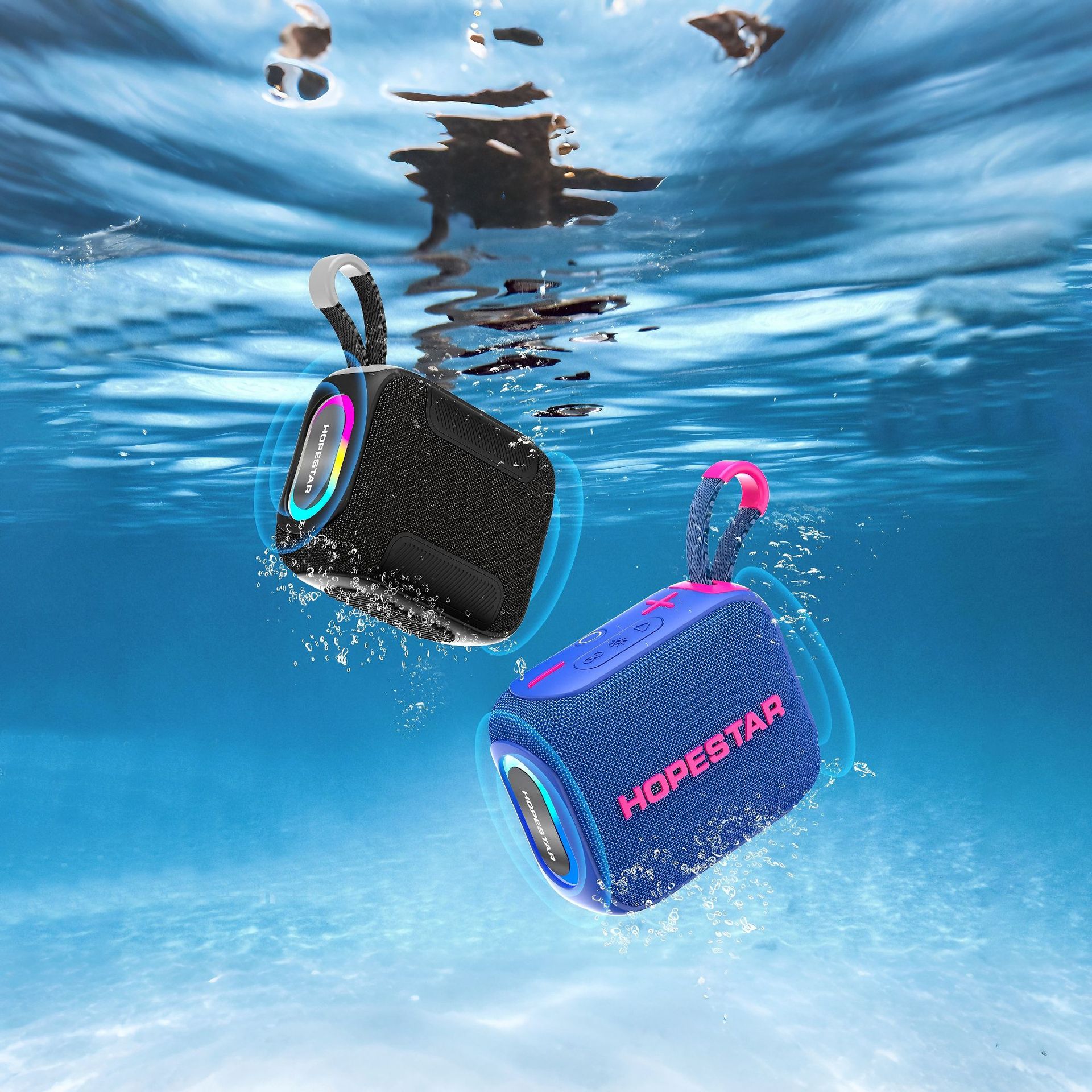 HOPESTARH66 Altavoz Bluetooth pequeño, subwoofer portátil impermeable para exteriores, altavoz pequeño con sonido estéreo