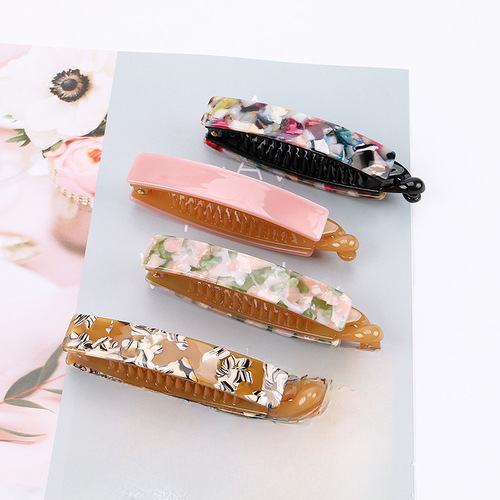 Large Banana Clip Vertical Clip Small Size Hair Accessories Korean Hair Clips Women's Elegant Style Ponytail Clip Anti-Slip Hair Clips