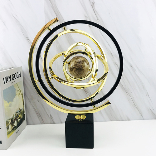 Modern light luxury globe ornaments high-end wine cabinet TV cabinet office desktop home living room art decoration