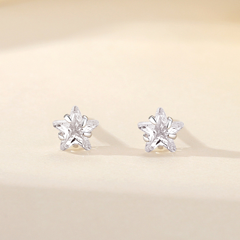 999 accesorios de collar de estrella de cinco puntas de plata de pie