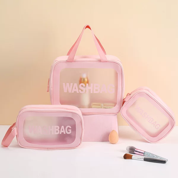 Frosted Waterproof Makeup Bag, Dry and Wet Separation Toiletry Bag, High-Looking, Large-Capacity, Portable Cosmetics Storage Bag