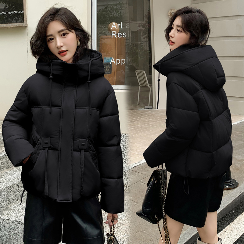Algodón corto para mujeres 2025 nueva moda de invierno de estilo coreano abrigo de algodón plumón suelto y grueso chaqueta de algodón de fragancia