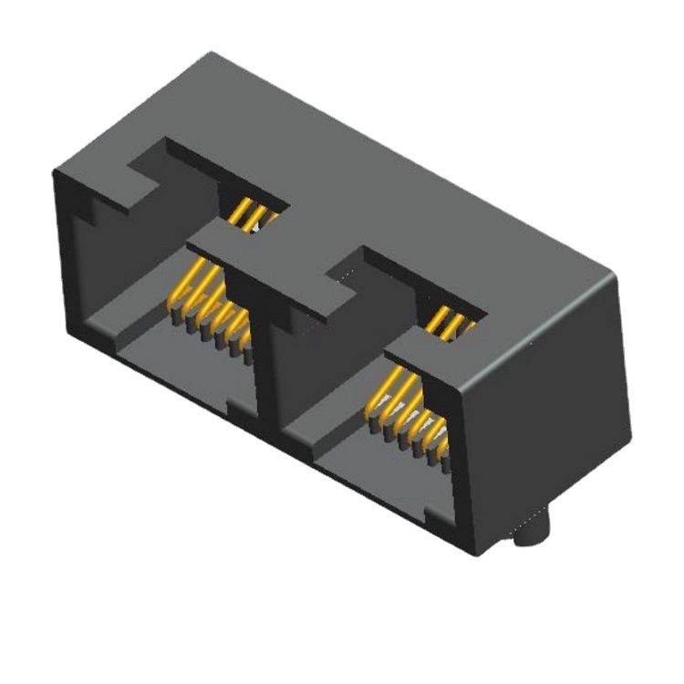 直销RJ45插座2孔  卧式RJ45插座  笔记本网络RJ45插座卧式90度