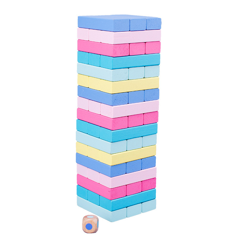 Weiweihu Kids Digital Jenga Jenga Game Juego de mesa Bloques de construcción Juguetes educativos Die Die Gao